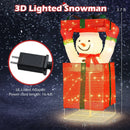 Lighted Snowman in Gift Box Christmas Decoration by LJGDeals