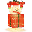 Lighted Snowman in Gift Box Christmas Decoration by LJGDeals