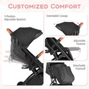 Lightweight Baby Stroller Compact Travel Stroller with One-Hand Folding by LJGDeals
