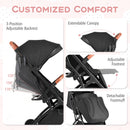 Lightweight Baby Stroller Compact Travel Stroller with One-Hand Folding