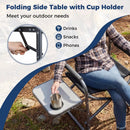 Lightweight Folding Camping Chair with Side Table by LJGDeals