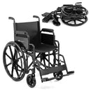 Folding Wheelchair for Adults with Swing-Away Footrest by LJGDeals