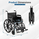 Folding Wheelchair for Adults with Swing-Away Footrest by LJGDeals