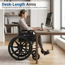 Folding Wheelchair for Adults with Swing-Away Footrest by LJGDeals