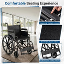 Folding Wheelchair for Adults with Swing-Away Footrest by LJGDeals