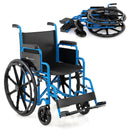 Folding Wheelchair for Adults with Swing-Away Footrest by LJGDeals