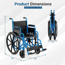 Folding Wheelchair for Adults with Swing-Away Footrest by LJGDeals