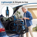 Folding Wheelchair for Adults with Swing-Away Footrest by DirectDeals