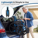 Folding Wheelchair for Adults with Swing-Away Footrest by LJGDeals