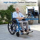 Folding Wheelchair for Adults with Swing-Away Footrest by LJGDeals