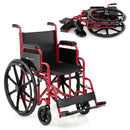 Folding Wheelchair for Adults with Swing-Away Footrest by LJGDeals