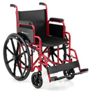 Folding Wheelchair for Adults with Swing-Away Footrest by LJGDeals