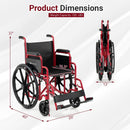 Folding Wheelchair for Adults with Swing-Away Footrest by LJGDeals