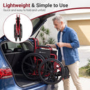 Folding Wheelchair for Adults with Swing-Away Footrest by LJGDeals