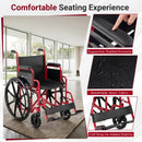 Folding Wheelchair for Adults with Swing-Away Footrest by LJGDeals