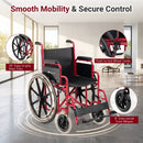 Folding Wheelchair for Adults with Swing-Away Footrest by LJGDeals