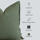 Gávea Solid Color Pillow Cover | Olive Green by Apartment No.3