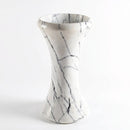 White Marble Pedestal Bath Basin Sink For Home Modern Bathroom
