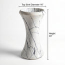 Lilac Marble Designer Pedestal Stand-Alone Bathroom Sink Polished 16x16x33.5 by GobekDesign
