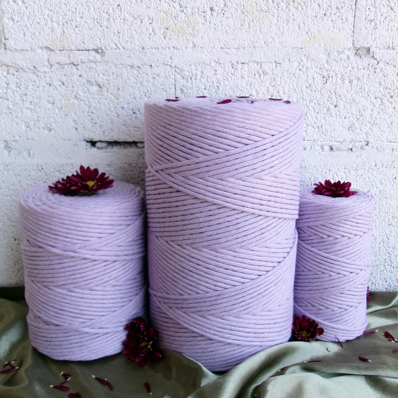 SOFT COTTON CORD ZERO WASTE 4mm - 1 SINGLE STRAND - LILY