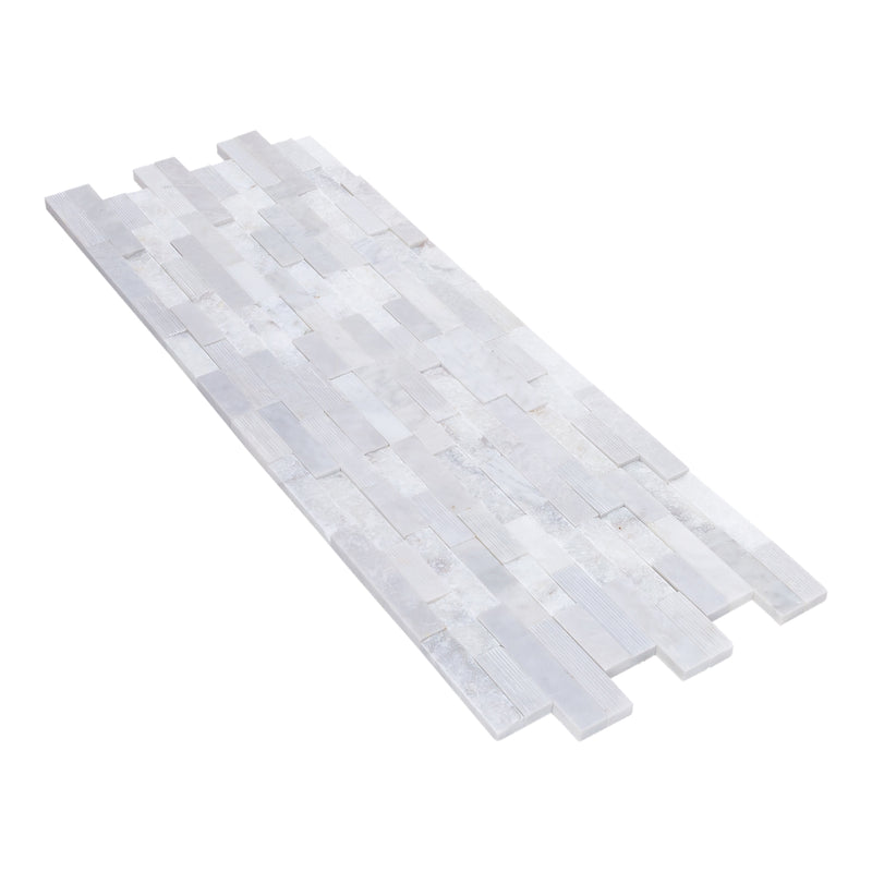 Carrara White Multi Surface 3D Marble Ledger Panel 6x24 – Full Truckload