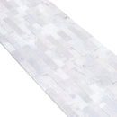 Lincoln White Ledger 3D Panel 6"x24" Multi Surface Natural Marble Wall Tile