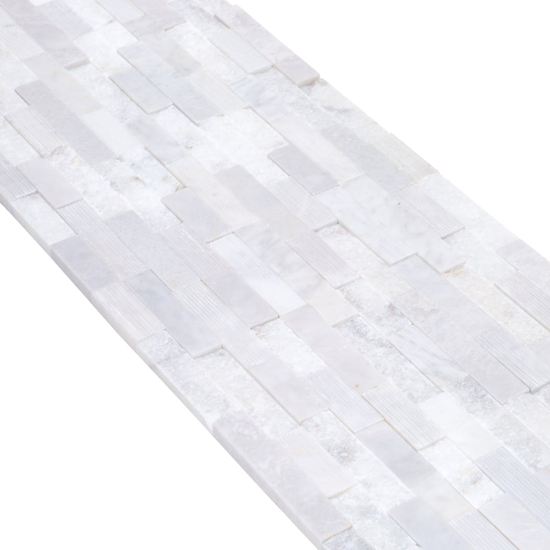 Carrara White Multi Surface 3D Marble Ledger Panel 6x24 – Full Truckload