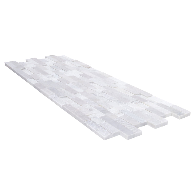 Carrara White Multi Surface 3D Marble Ledger Panel 6x24 – Full Truckload