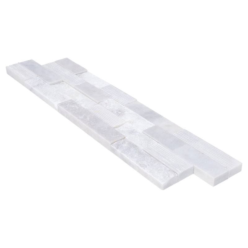 Carrara White Multi Surface 3D Marble Ledger Panel 6x24 – Full Truckload