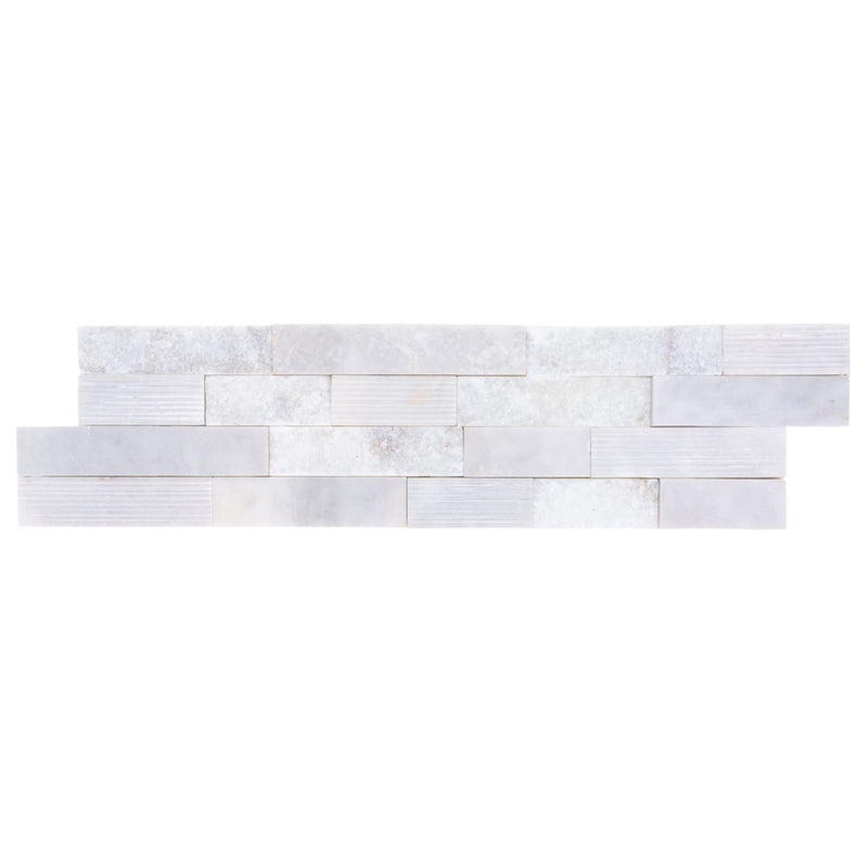 Carrara White Multi Surface 3D Marble Ledger Panel 6x24 – Full Truckload