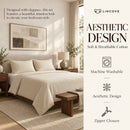 100% Cotton Duvet Cover Set, Cream - Classic Hotel Collection