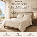 100% Cotton Duvet Cover Set, Cream - Classic Hotel Collection