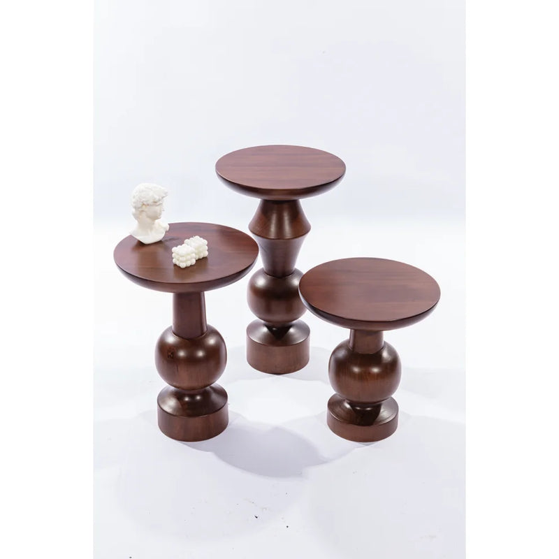 Linden Wood Natural 3 Piece Set Side Table