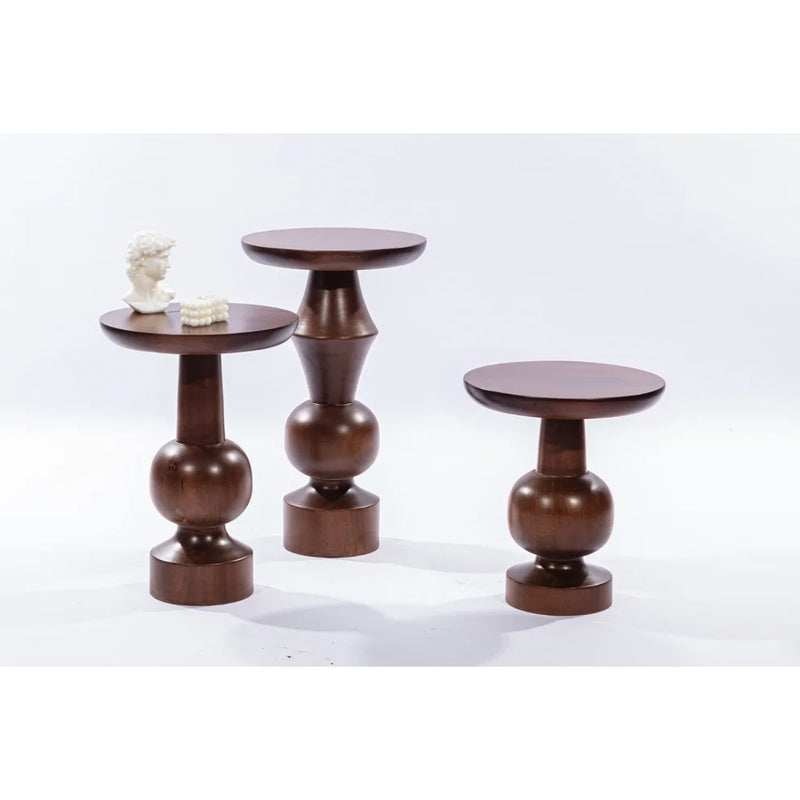 Linden Wood Natural 3 Piece Set Side Table