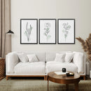Boho Botanical Art Prints | Set of 3 Green Leaves by Wall Art Set