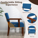 Linen Accent Chair Living Room Chair with Soft Padded Seat and Backrest by LJGDeals