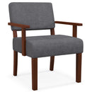 Linen Accent Chair Living Room Chair with Soft Padded Seat and Backrest