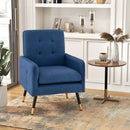 Linen Fabric Accent Chair with Removable Seat Cushion by LJGDeals