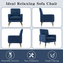 Linen Fabric Accent Chair with Removable Seat Cushion by LJGDeals