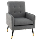 Linen Fabric Accent Chair with Removable Seat Cushion by LJGDeals