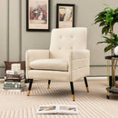 Linen Fabric Accent Chair with Removable Seat Cushion by LJGDeals