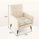 Linen Fabric Accent Chair with Removable Seat Cushion by LJGDeals