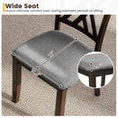 Linen Fabric Upholstered Wooden Dining Chair Set of 2 with Rubber Wood Frame for Dining Room by LJGDeals