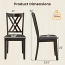 Linen Fabric Upholstered Wooden Dining Chair Set of 4 with Rubber Wood Frame for Dining Room by LJGDeals