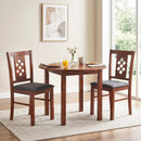 Upholstered Dining Chairs Set of 2 with Wood Frame by DirectDeals