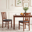 Upholstered Dining Chairs Set of 2 with Wood Frame by LJGDeals