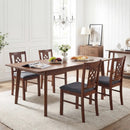 Upholstered Dining Chairs Set of 4 with Wood Frame by LJGDeals