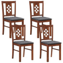 Upholstered Dining Chairs Set of 4 with Wood Frame by LJGDeals