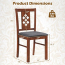 Upholstered Dining Chairs Set of 4 with Wood Frame by LJGDeals