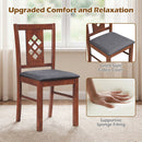 Upholstered Dining Chairs Set of 4 with Wood Frame by DirectDeals